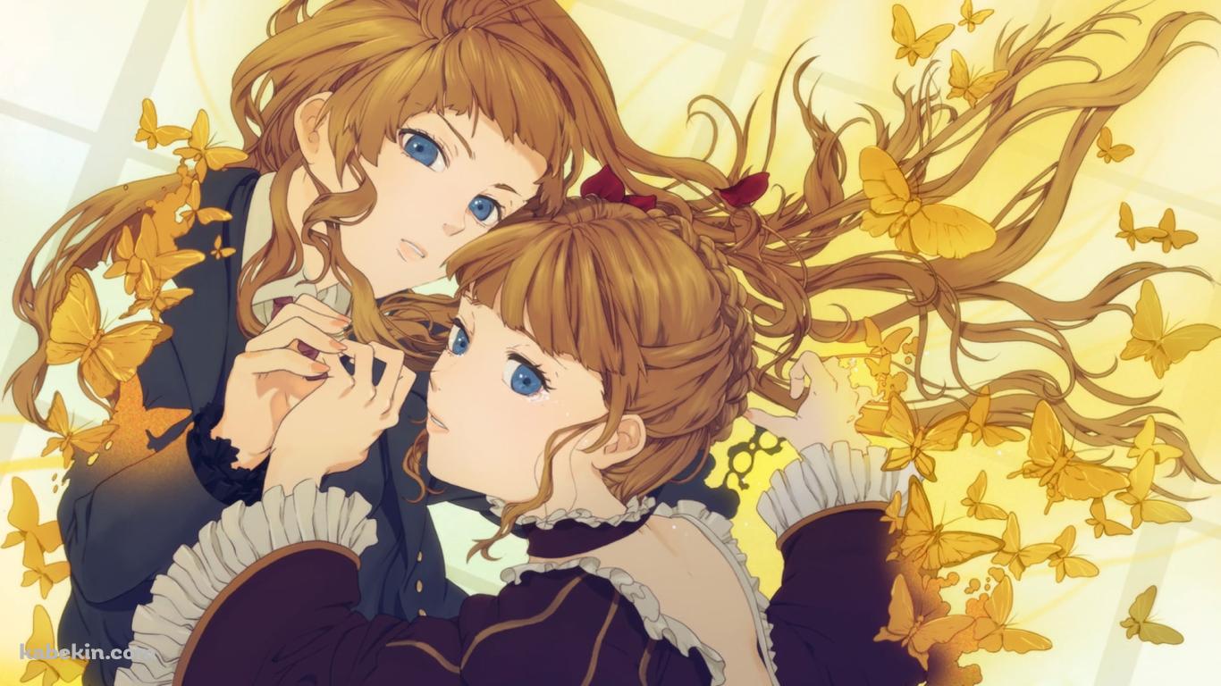 手をつなぐベアトリーチェ / うみねこのなく頃にの壁紙(1366px x 768px) 高画質 PC・デスクトップ用