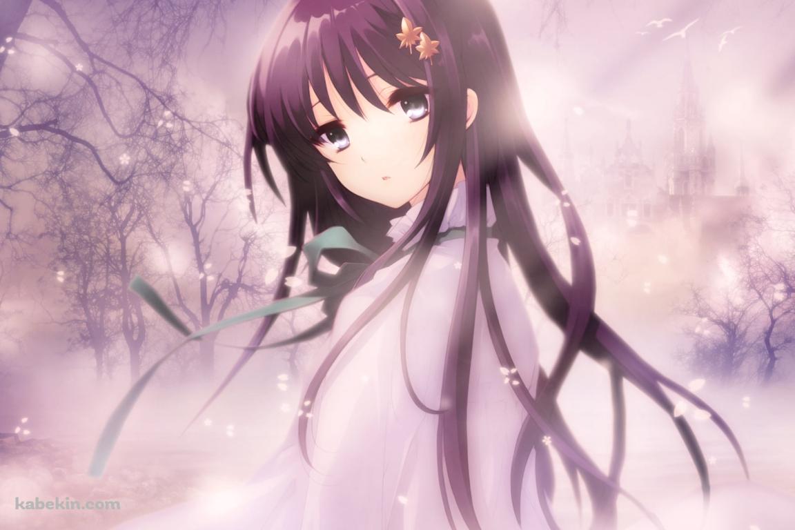 こちらに振り返る白鷺茉百合 / フライアブルハートの壁紙(1152px x 768px) 高画質 PC・デスクトップ用