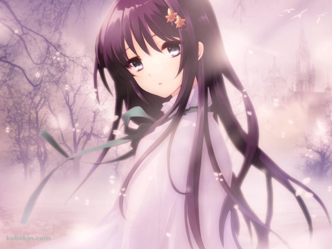 こちらに振り返る白鷺茉百合 / フライアブルハートの壁紙(1152px x 864px) 高画質 PC・デスクトップ用
