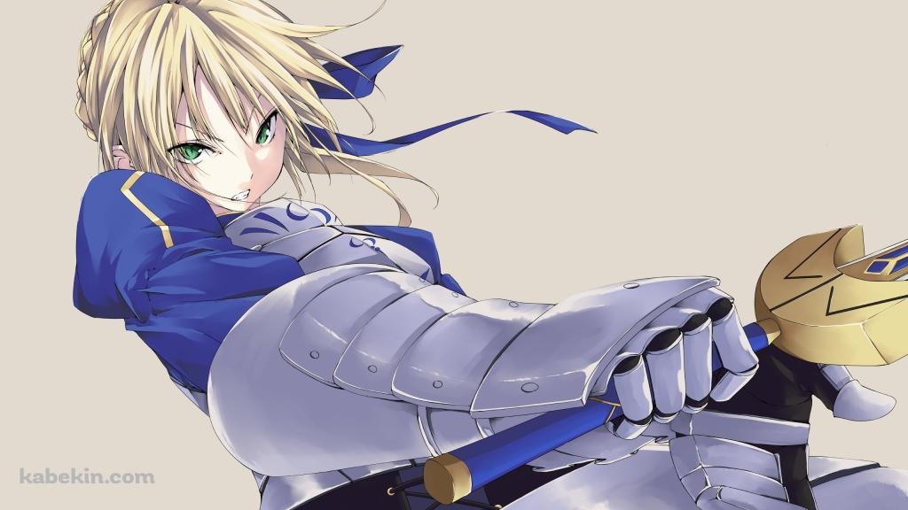 右手で剣を振るうセイバー / かっこいい / アルトリア・ペンドラゴン / Fateの壁紙(1024px x 576px) 高画質 PC・デスクトップ用