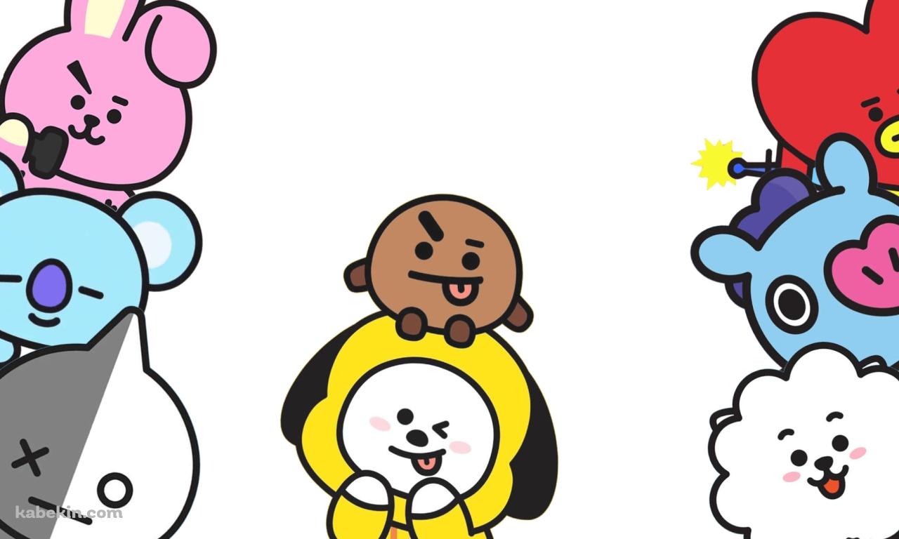 めちゃくちゃ可愛いBT21 / 白の壁紙(1280px x 768px) 高画質 PC・デスクトップ用