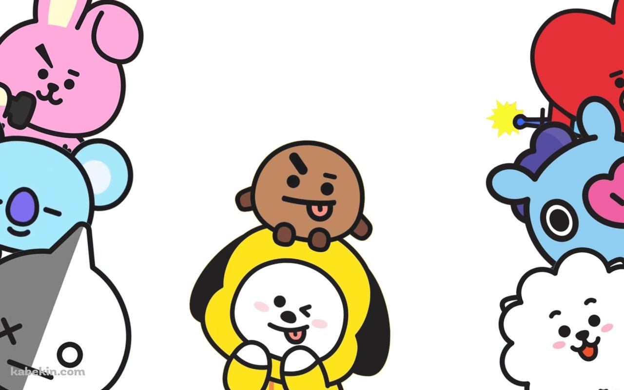 めちゃくちゃ可愛いBT21 / 白の壁紙(1280px x 800px) 高画質 PC・デスクトップ用