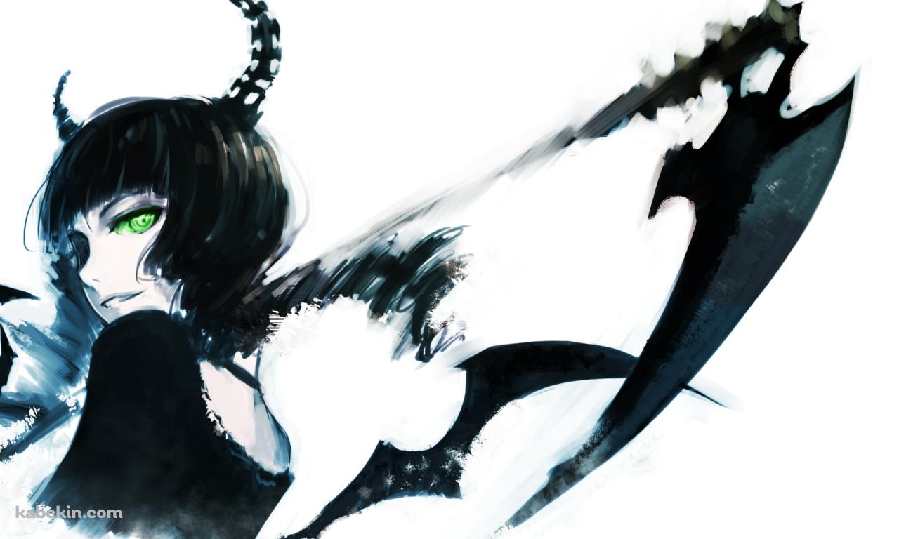 黒い鎌を持つデッドマスター / ブラック★ロックシューターの壁紙(1280px x 768px) 高画質 PC・デスクトップ用