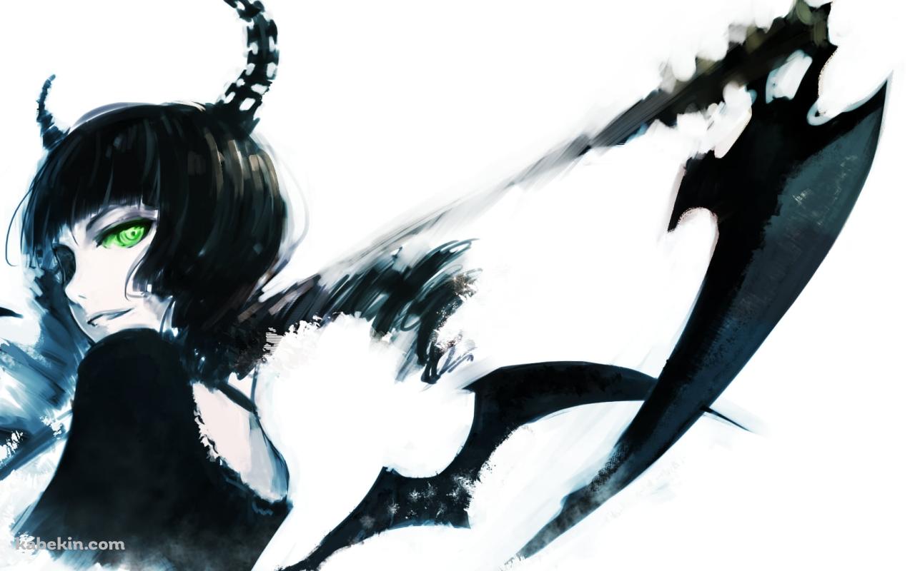 黒い鎌を持つデッドマスター / ブラック★ロックシューターの壁紙(1280px x 800px) 高画質 PC・デスクトップ用