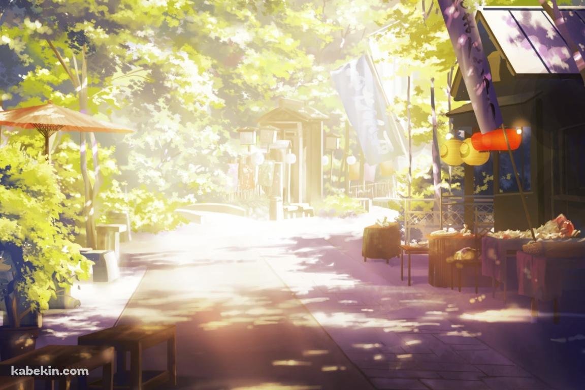 木漏れ日さす緑多い公園の壁紙(1152px x 768px) 高画質 PC・デスクトップ用