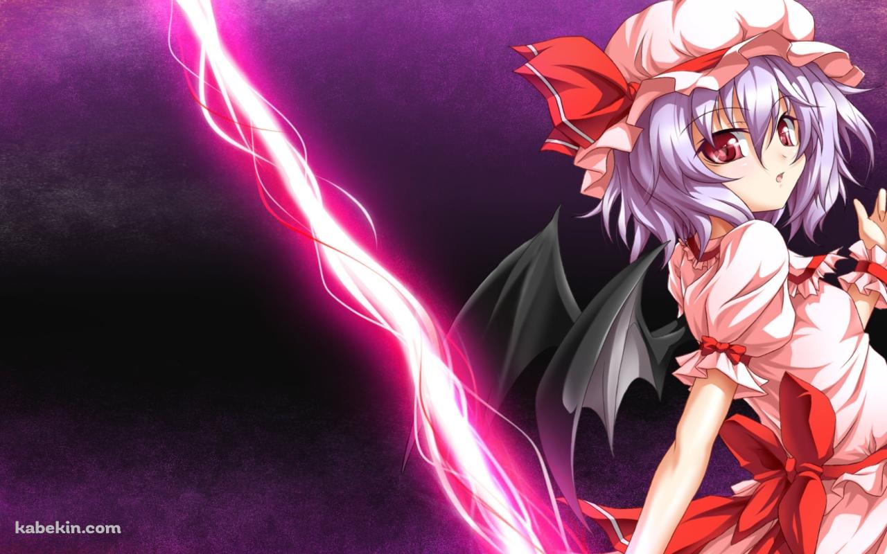 赤く光る剣を持つレミリア・スカーレット / 東方の壁紙(1280px x 800px) 高画質 PC・デスクトップ用