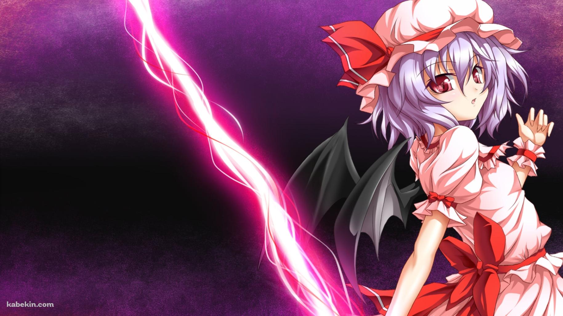 赤く光る剣を持つレミリア・スカーレット / 東方の壁紙(1829px x 1029px) 高画質 PC・デスクトップ用