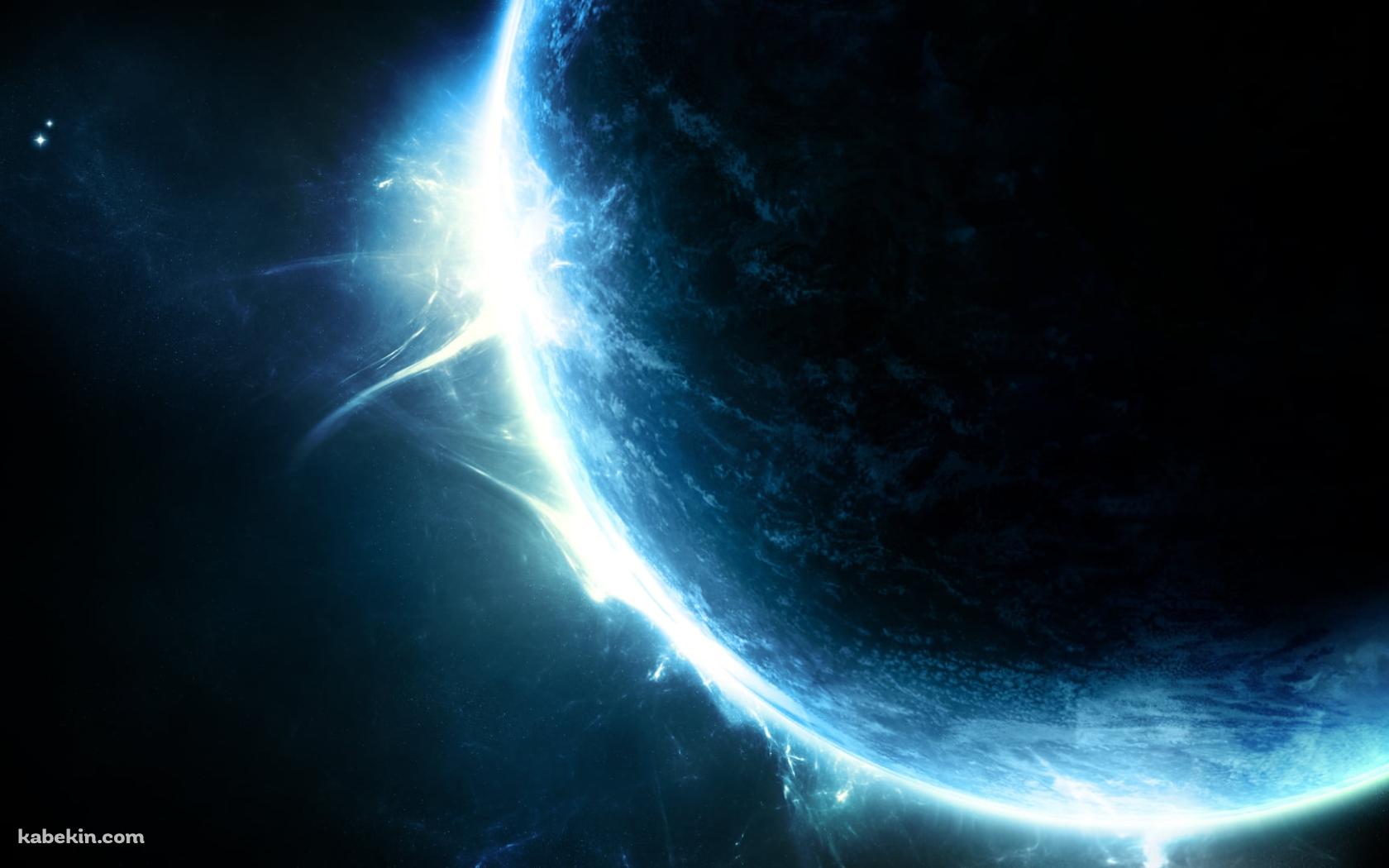 青白い光りを放つ惑星の壁紙(1680px x 1050px) 高画質 PC・デスクトップ用