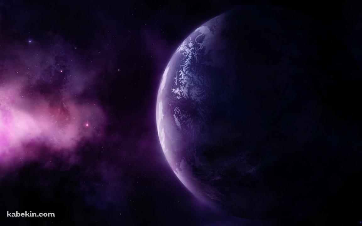 影のある紫の惑星 / 綺麗の壁紙(1152px x 720px) 高画質 PC・デスクトップ用