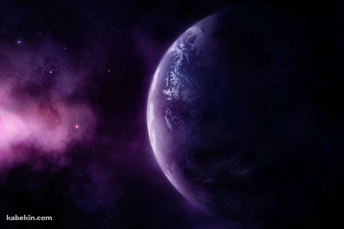 影のある紫の惑星 / 綺麗の壁紙(1152px x 768px) 高画質 PC・デスクトップ用