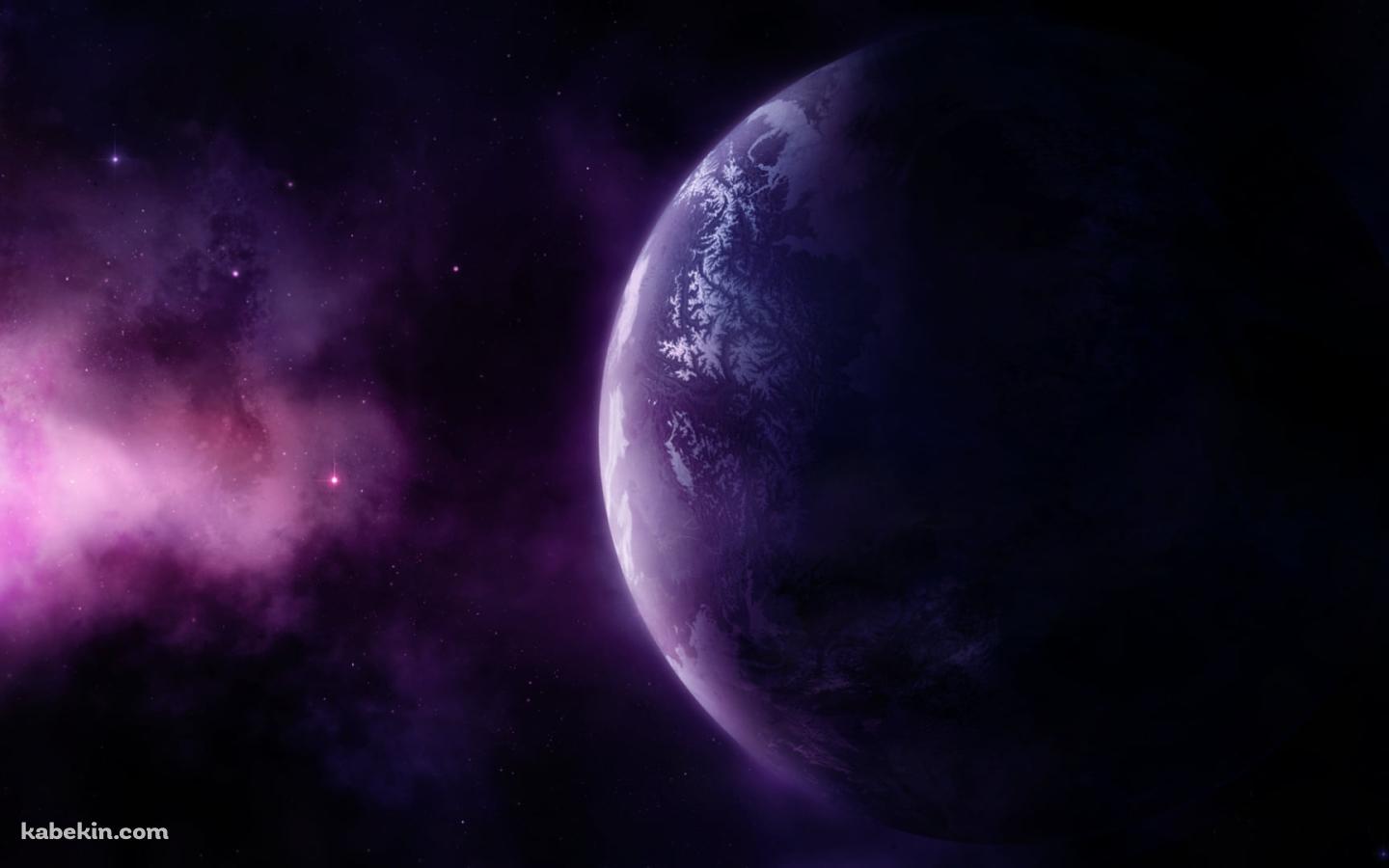 影のある紫の惑星 / 綺麗の壁紙(1440px x 900px) 高画質 PC・デスクトップ用