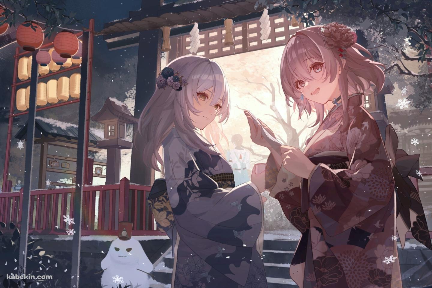 三月七 / 開拓者 / 星 / 初詣 / おみくじ / 神社 / 正月 / 着物 / 崩壊:スターレイルの壁紙(1440px x 960px) 高画質 PC・デスクトップ用