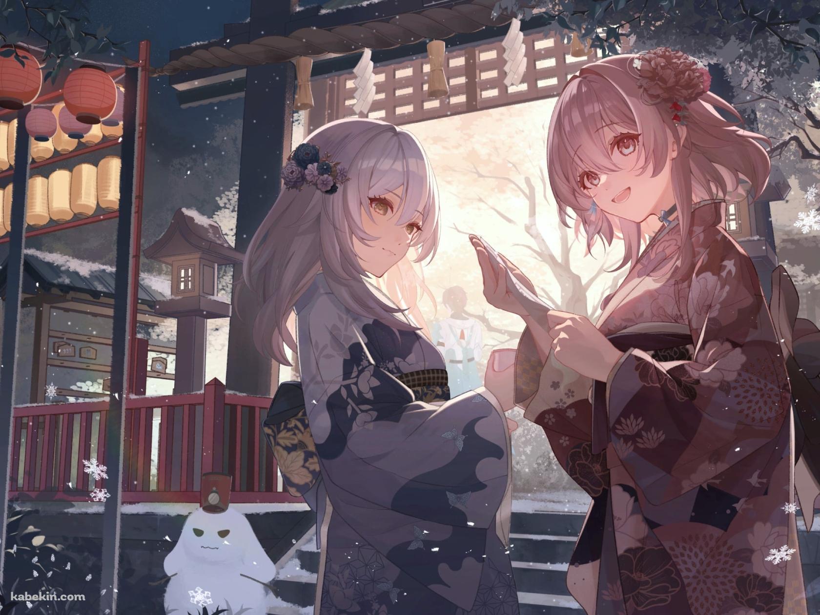 三月七 / 開拓者 / 星 / 初詣 / おみくじ / 神社 / 正月 / 着物 / 崩壊:スターレイルの壁紙(1680px x 1260px) 高画質 PC・デスクトップ用