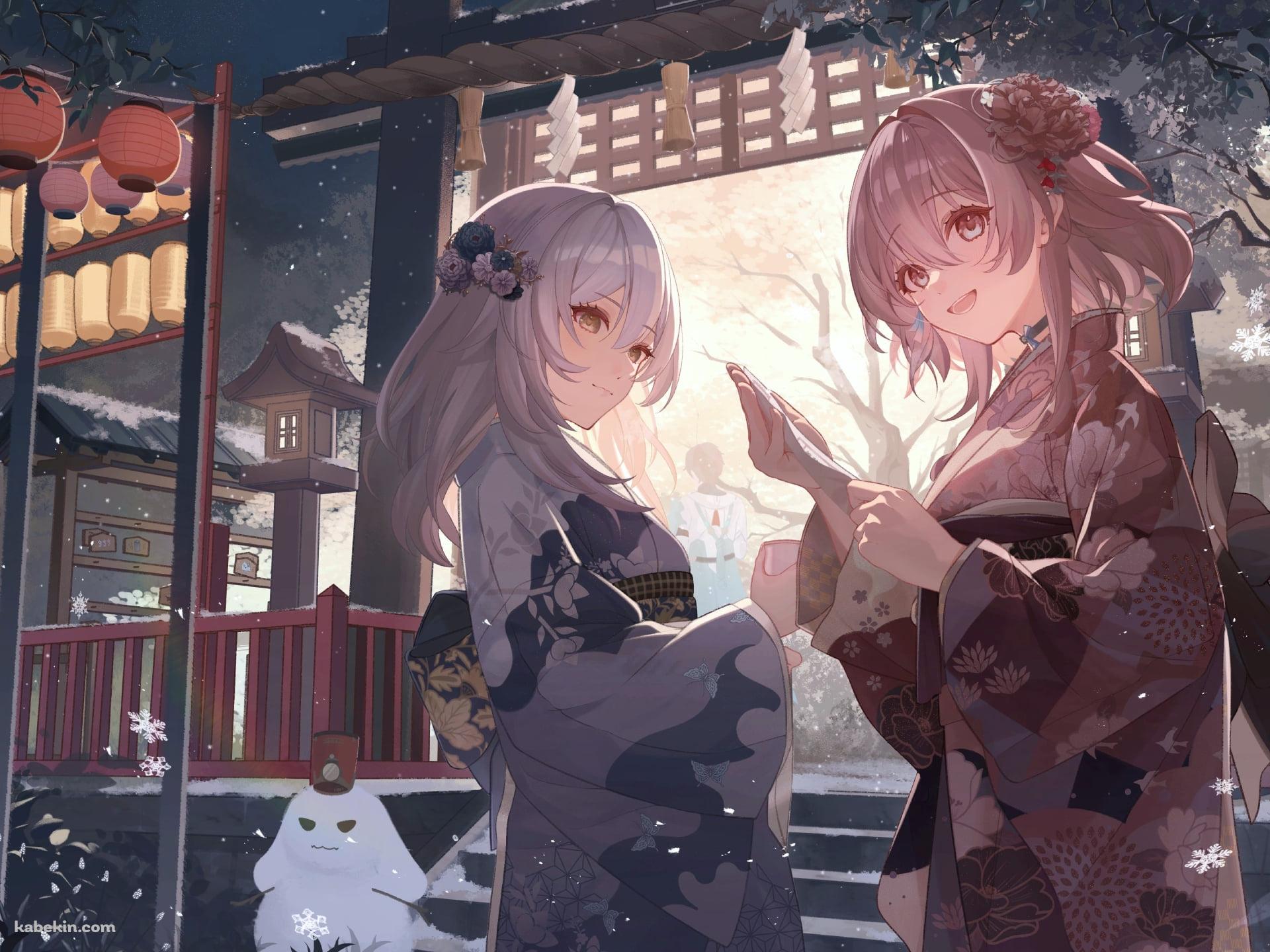 三月七 / 開拓者 / 星 / 初詣 / おみくじ / 神社 / 正月 / 着物 / 崩壊:スターレイルの壁紙(1920px x 1440px) 高画質 PC・デスクトップ用