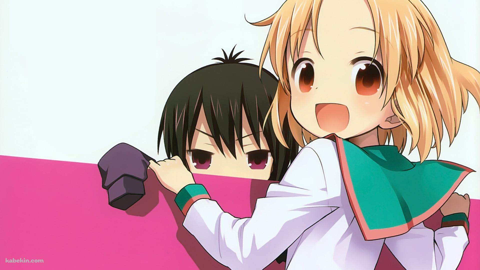 振り返る百木るんと一井透 / Aチャンネルの壁紙(1920px x 1080px) 高画質 PC・デスクトップ用