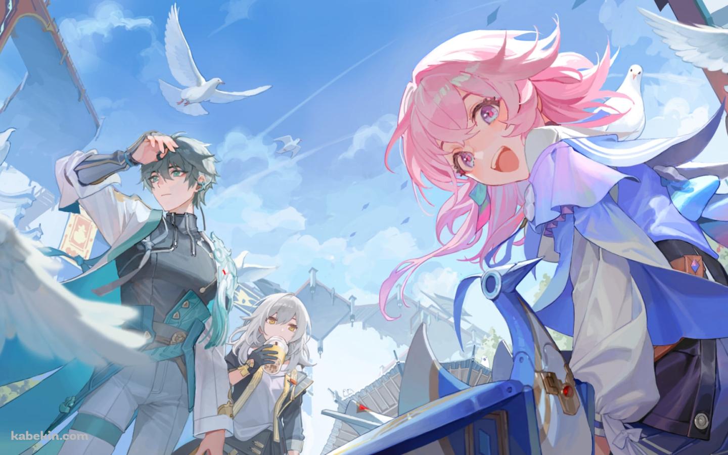 青空と三月七 / 星 / 開拓者 / 丹恒 / 崩壊:スターレイルの壁紙(1440px x 900px) 高画質 PC・デスクトップ用