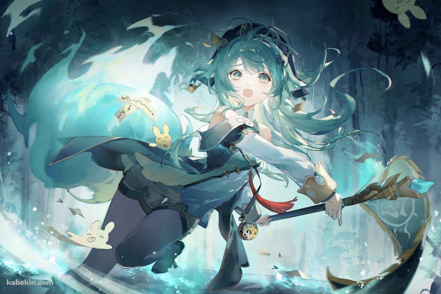 水の中で武器を振るうフォフォ / 崩壊:スターレイルの壁紙(1440px x 960px) 高画質 PC・デスクトップ用