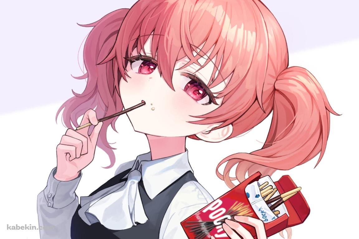 ドヤ顔でポッキーを差し出す髏々宮カルタ / 妖狐×僕SSの壁紙(1152px x 768px) 高画質 PC・デスクトップ用