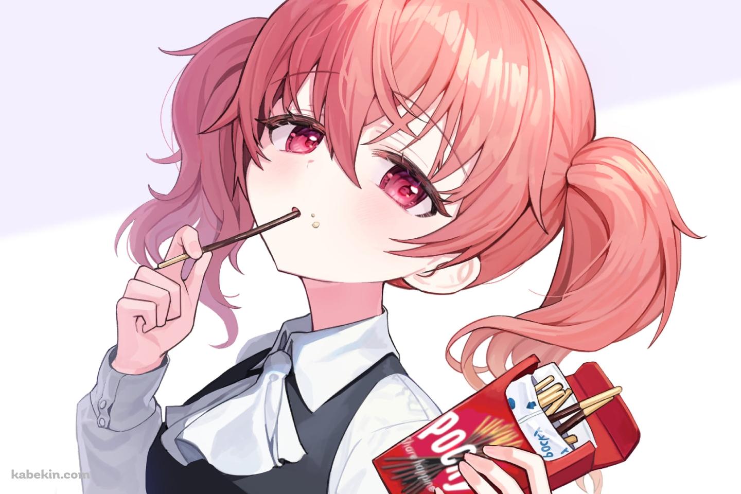 ドヤ顔でポッキーを差し出す髏々宮カルタ / 妖狐×僕SSの壁紙(1440px x 960px) 高画質 PC・デスクトップ用