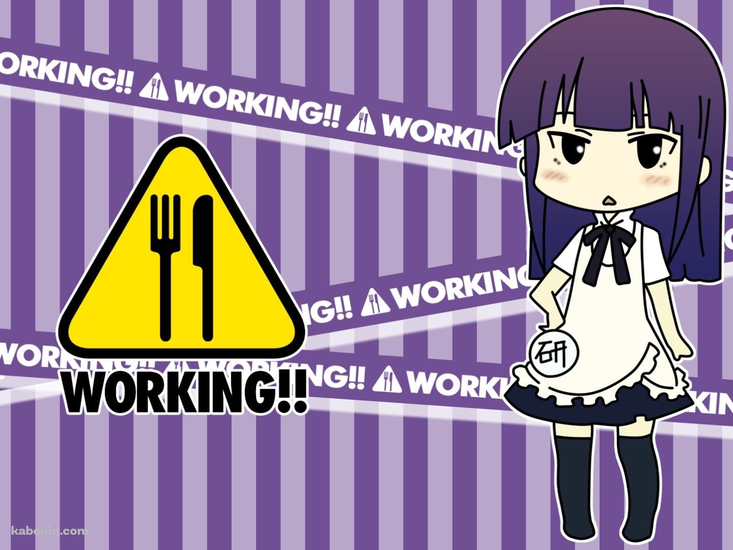 メイド姿のデフォルメされた山田葵 / WORKING!!の壁紙(1440px x 1080px) 高画質 PC・デスクトップ用