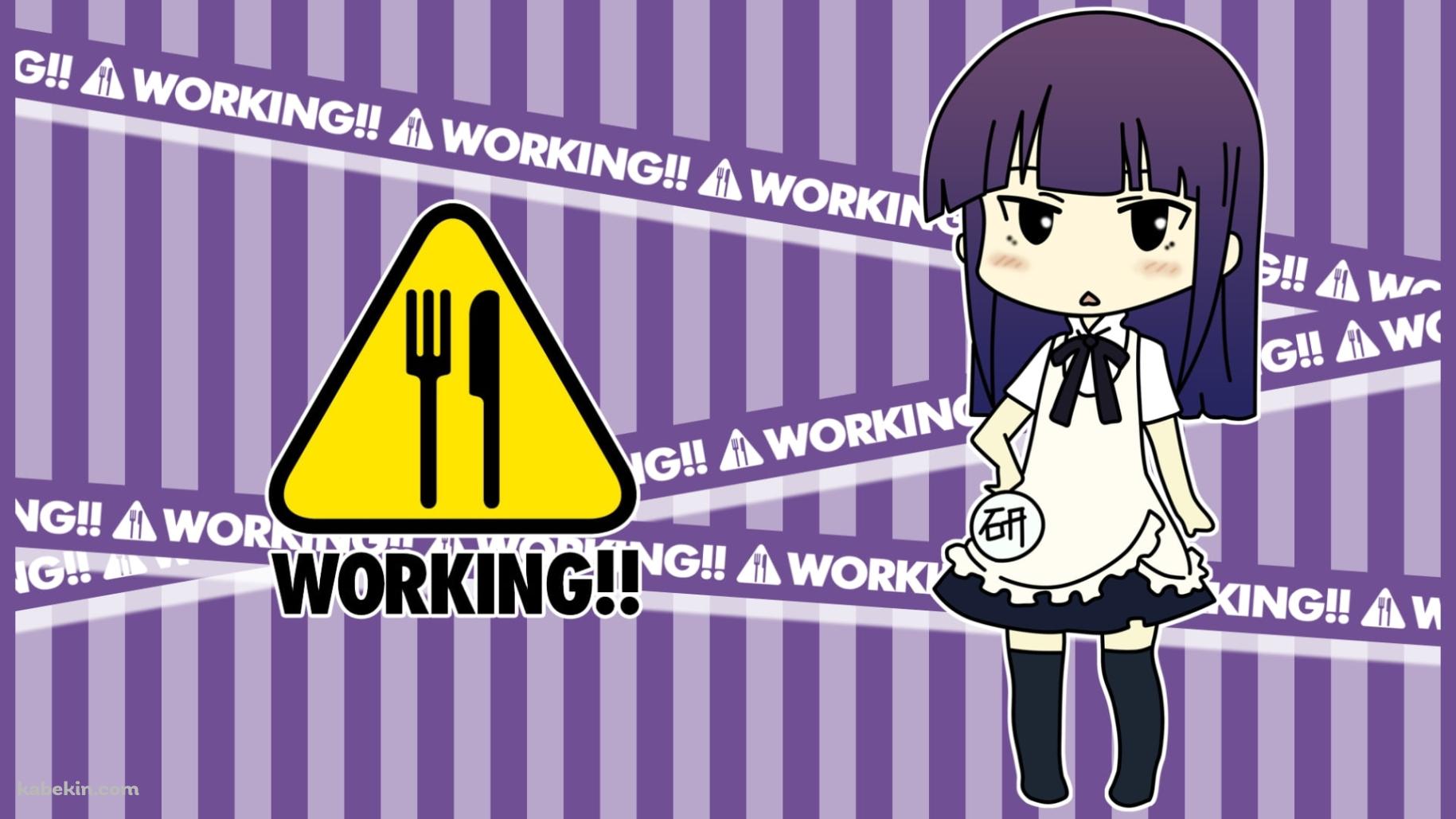メイド姿のデフォルメされた山田葵 / WORKING!!の壁紙(1829px x 1029px) 高画質 PC・デスクトップ用