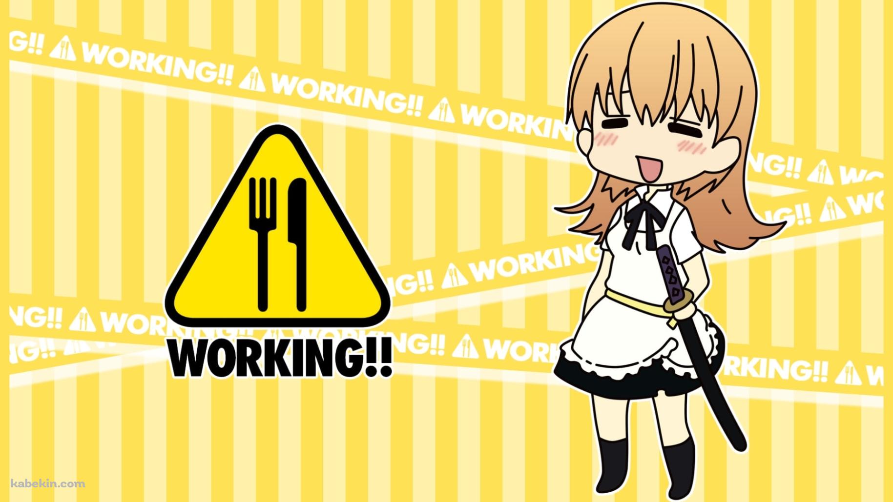 メイド姿のデフォルメされた轟八千代 / WORKING!!の壁紙(1829px x 1029px) 高画質 PC・デスクトップ用