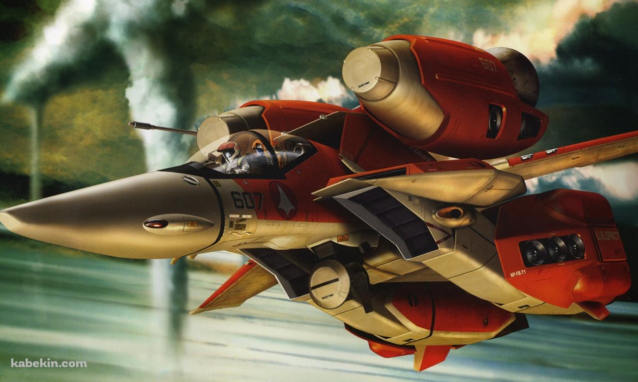赤いマクロスの機体の壁紙(1280px x 768px) 高画質 PC・デスクトップ用