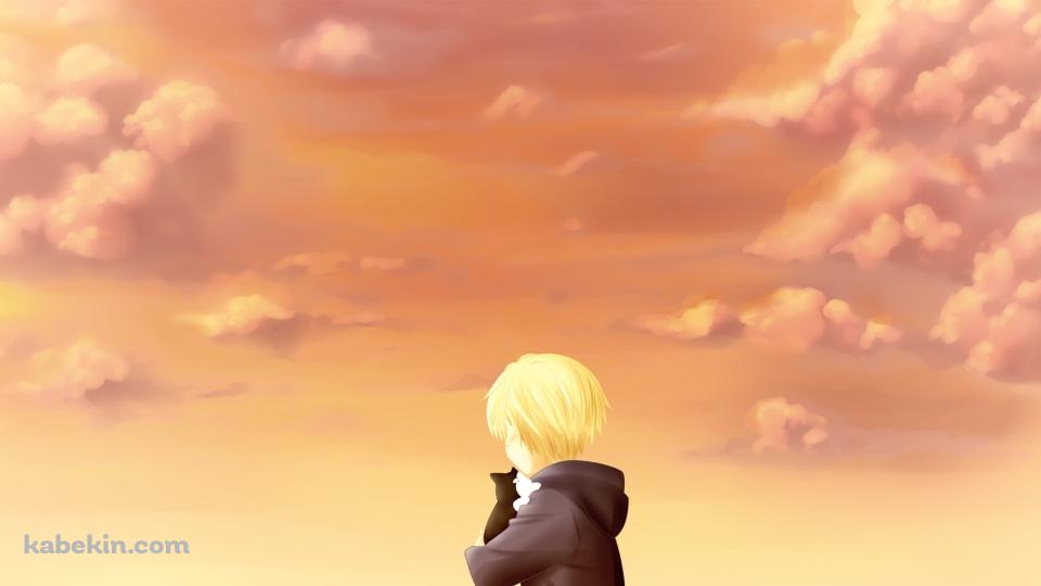 黒猫を抱える夏目貴志の後ろ姿 / 夏目友人帳の壁紙(960px x 540px) 高画質 PC・デスクトップ用