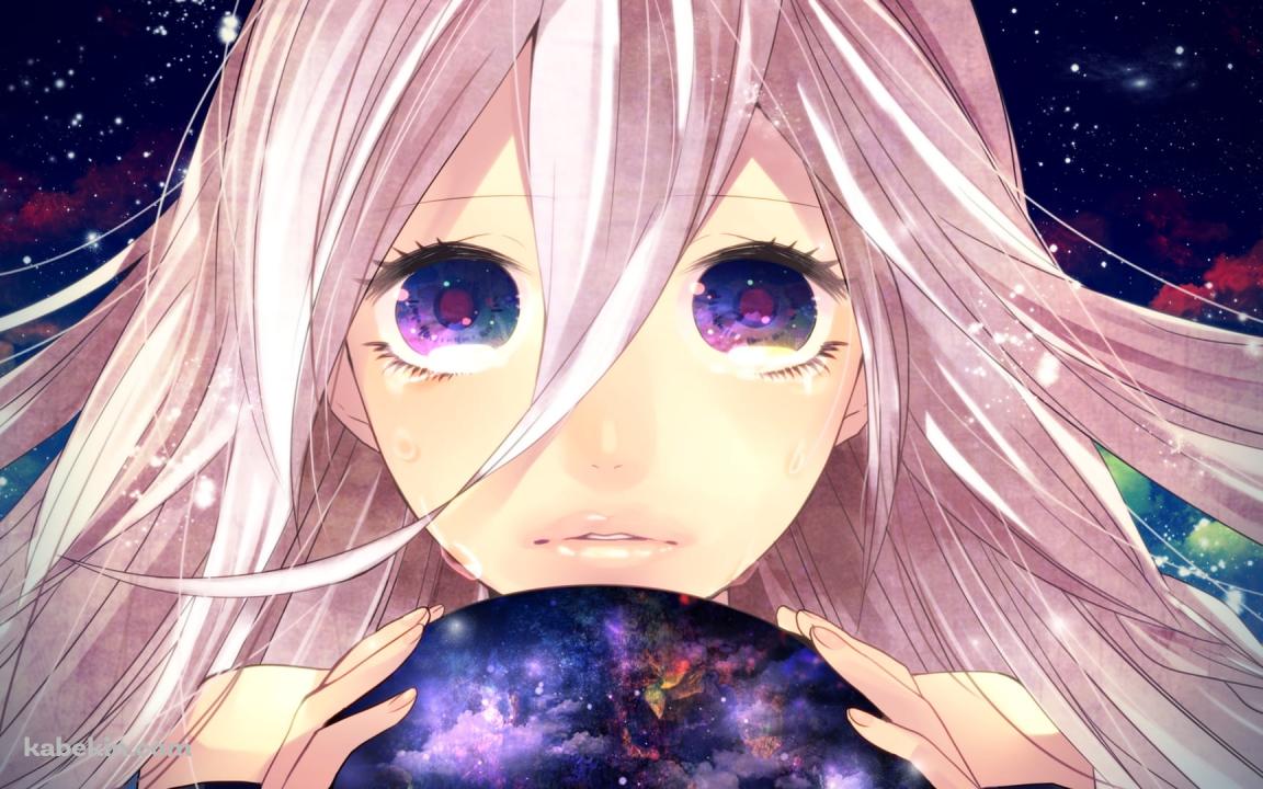 球体を持つIA / 星空 / ボーカロイドの壁紙(1152px x 720px) 高画質 PC・デスクトップ用