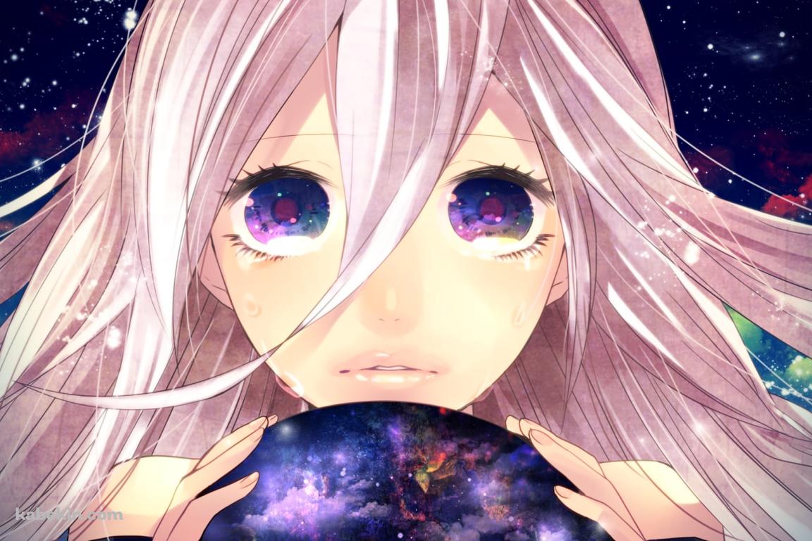 球体を持つIA / 星空 / ボーカロイドの壁紙(1152px x 768px) 高画質 PC・デスクトップ用