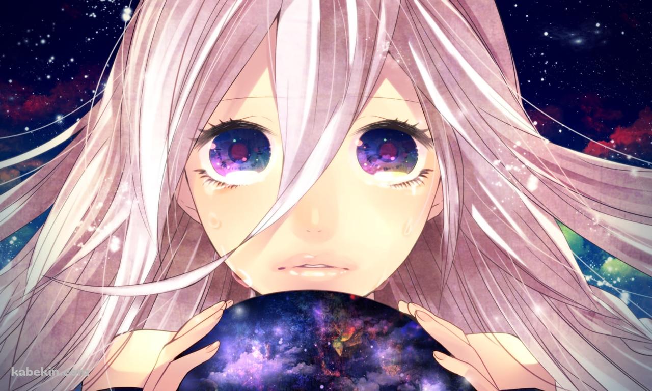 球体を持つIA / 星空 / ボーカロイドの壁紙(1280px x 768px) 高画質 PC・デスクトップ用