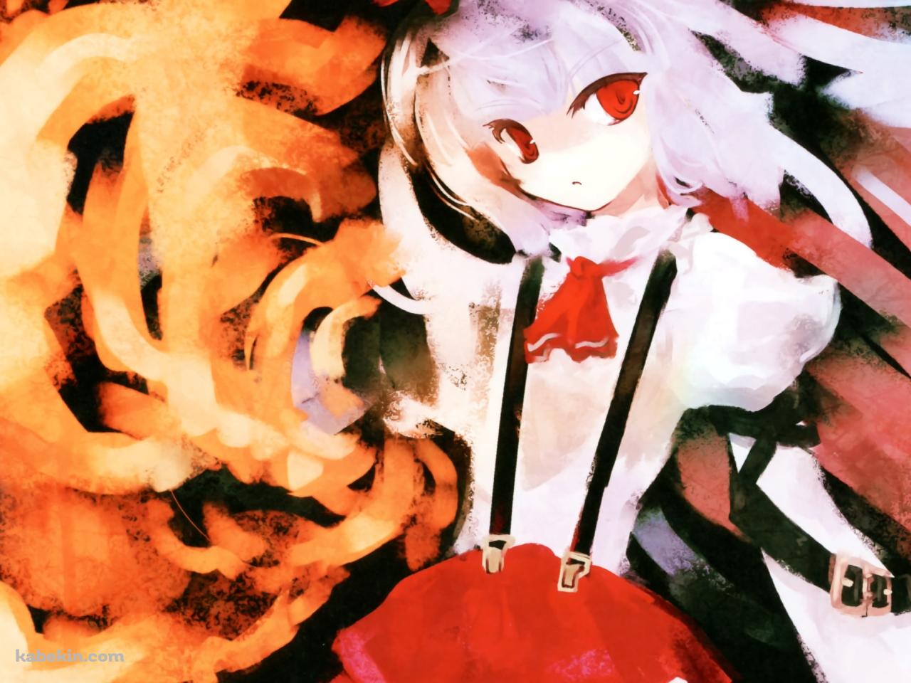 炎と藤原妹紅 / 東方の壁紙(1280px x 960px) 高画質 PC・デスクトップ用