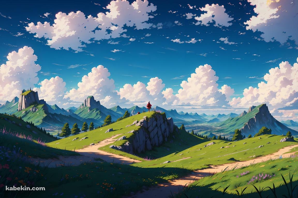 AIで描いた大自然 / 青空の壁紙(1152px x 768px) 高画質 PC・デスクトップ用