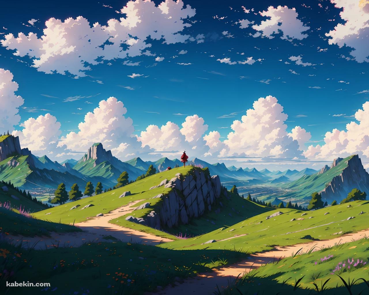 AIで描いた大自然 / 青空の壁紙(1280px x 1024px) 高画質 PC・デスクトップ用