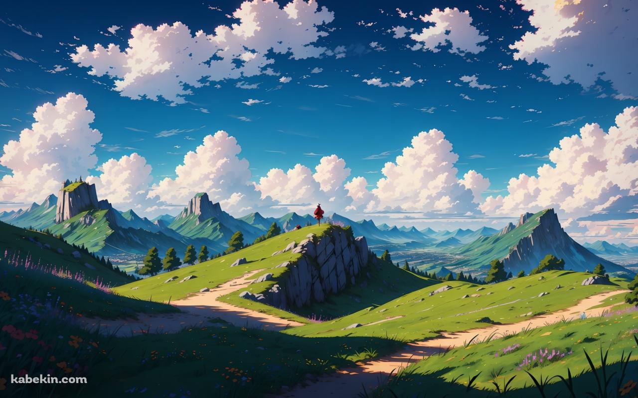 AIで描いた大自然 / 青空の壁紙(1280px x 800px) 高画質 PC・デスクトップ用
