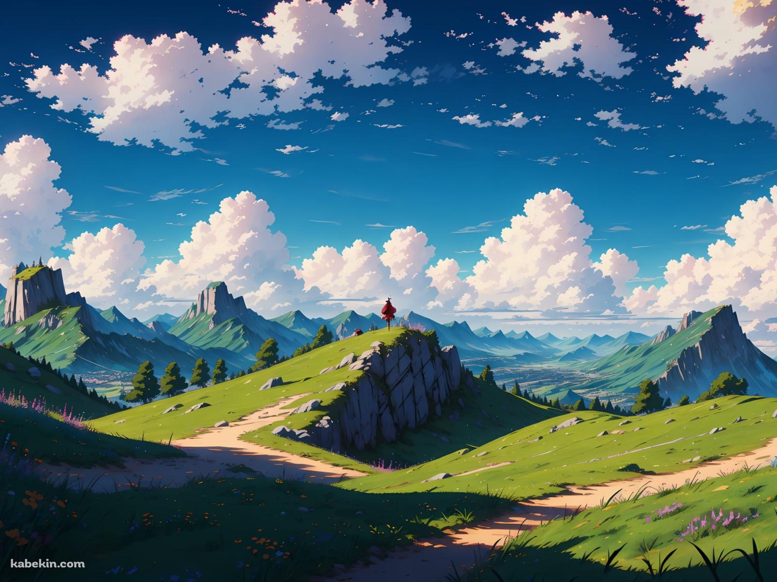 AIで描いた大自然 / 青空の壁紙(1600px x 1200px) 高画質 PC・デスクトップ用