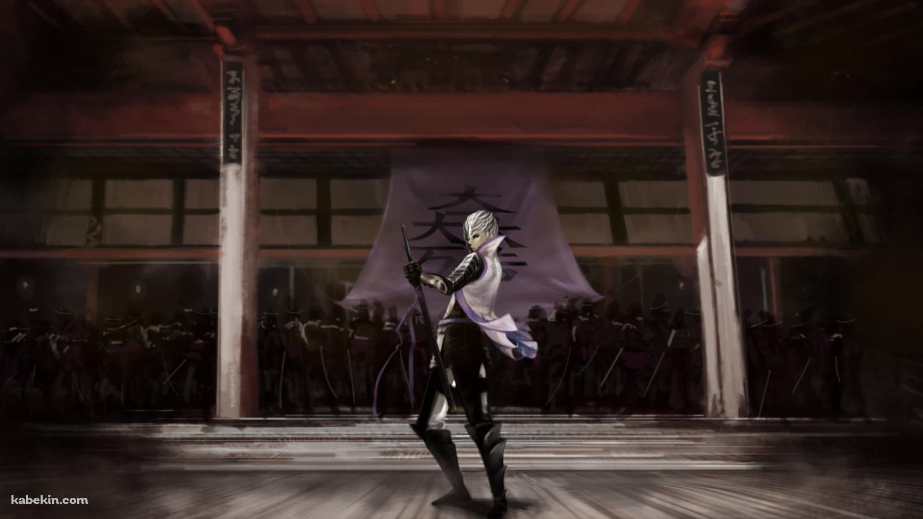 黒い甲冑を着て黒い刀を持つ石田光成 / 戦国BASARAの壁紙(1829px x 1029px) 高画質 PC・デスクトップ用