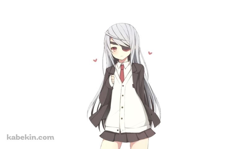 制服姿の可愛いラウラ・ボーデヴィッヒ / IS / インフィニット・ストラトスの壁紙(800px x 480px) 高画質 PC・デスクトップ用