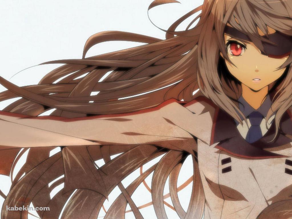 眼帯をして右手を水平に挙げるラウラ・ボーデヴィッヒ / IS / インフィニット・ストラトスの壁紙(1024px x 768px) 高画質 PC・デスクトップ用