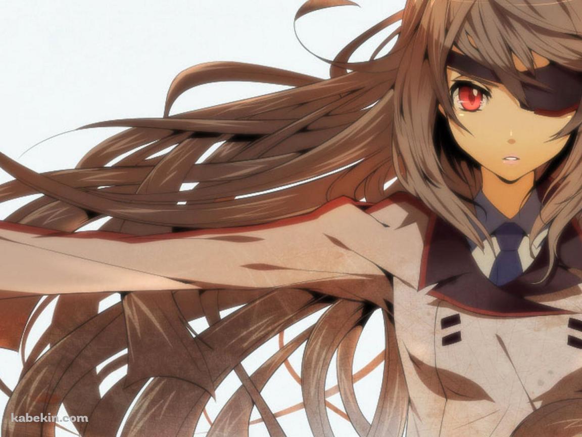 眼帯をして右手を水平に挙げるラウラ・ボーデヴィッヒ / IS / インフィニット・ストラトスの壁紙(1152px x 864px) 高画質 PC・デスクトップ用