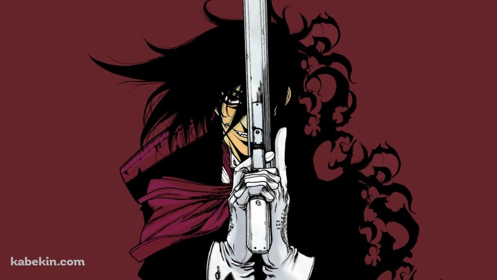 両手で銃を持つアーカード / ヘルシングの壁紙(1024px x 576px) 高画質 PC・デスクトップ用