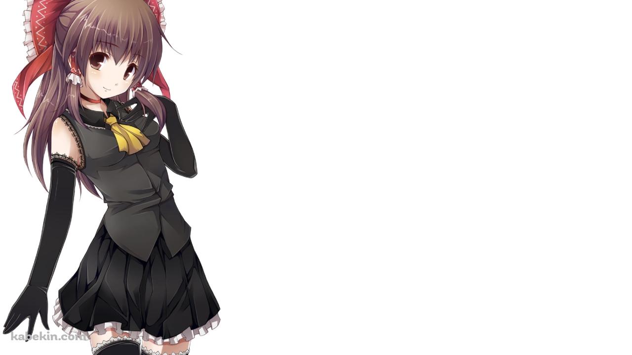 黒いドレスを着た博麗霊夢 / 東方の壁紙(1280px x 720px) 高画質 PC・デスクトップ用
