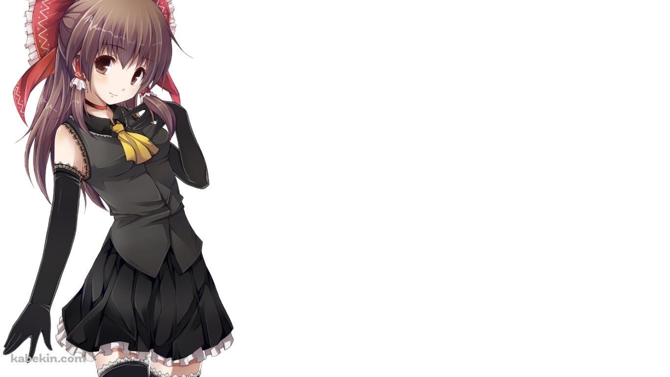 黒いドレスを着た博麗霊夢 / 東方の壁紙(1366px x 768px) 高画質 PC・デスクトップ用