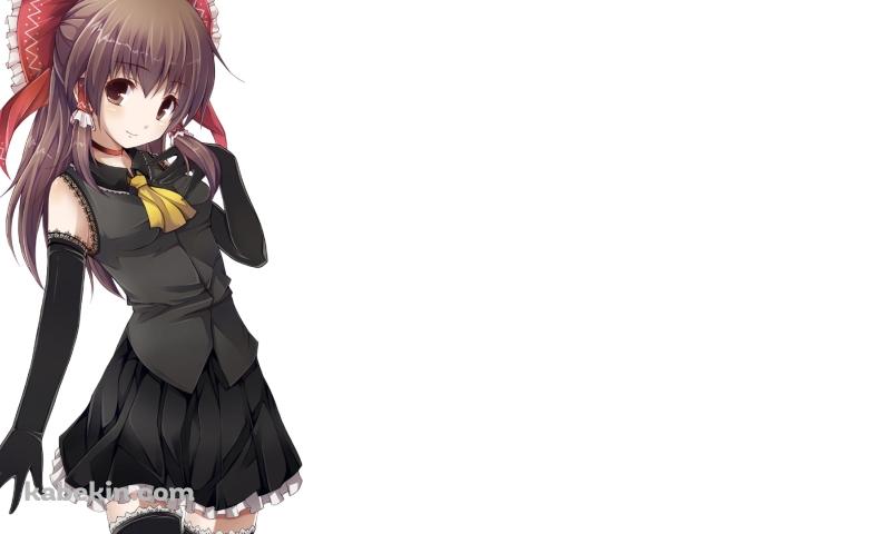 黒いドレスを着た博麗霊夢 / 東方の壁紙(800px x 480px) 高画質 PC・デスクトップ用
