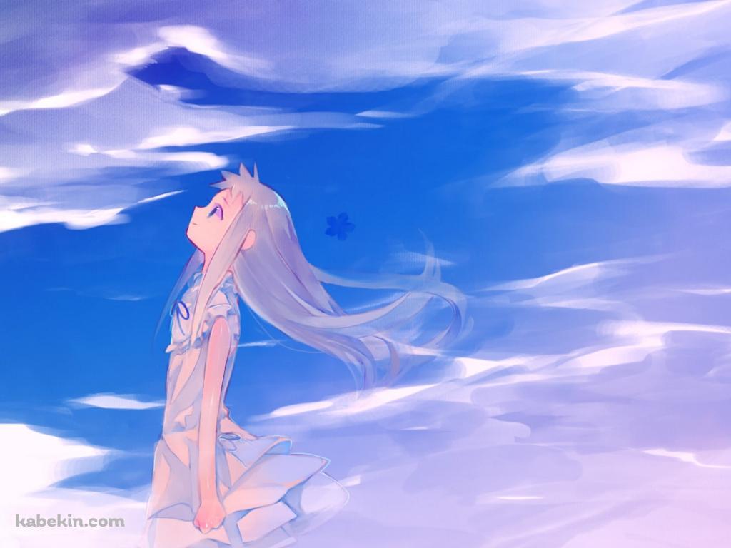 空を見上げる本間芽衣子 / あの日見た花の名前を僕達はまだ知らない。の壁紙(1024px x 768px) 高画質 PC・デスクトップ用