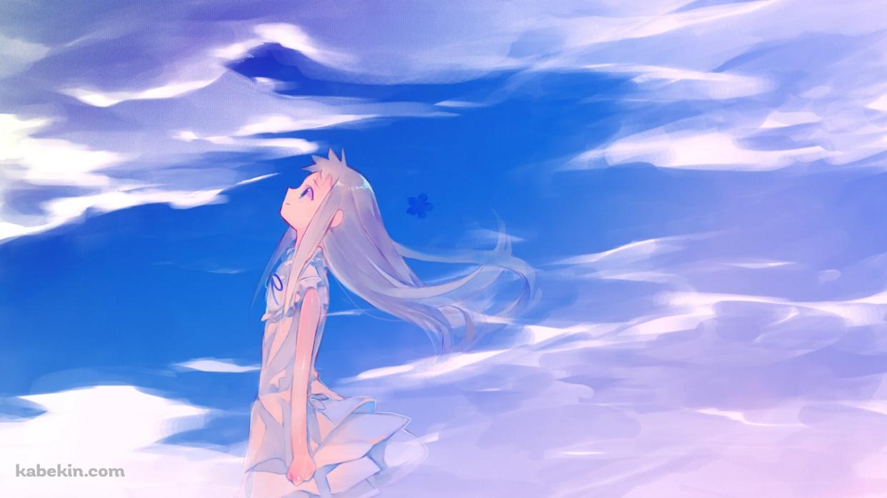 空を見上げる本間芽衣子 / あの日見た花の名前を僕達はまだ知らない。の壁紙(1242px x 698px) 高画質 PC・デスクトップ用