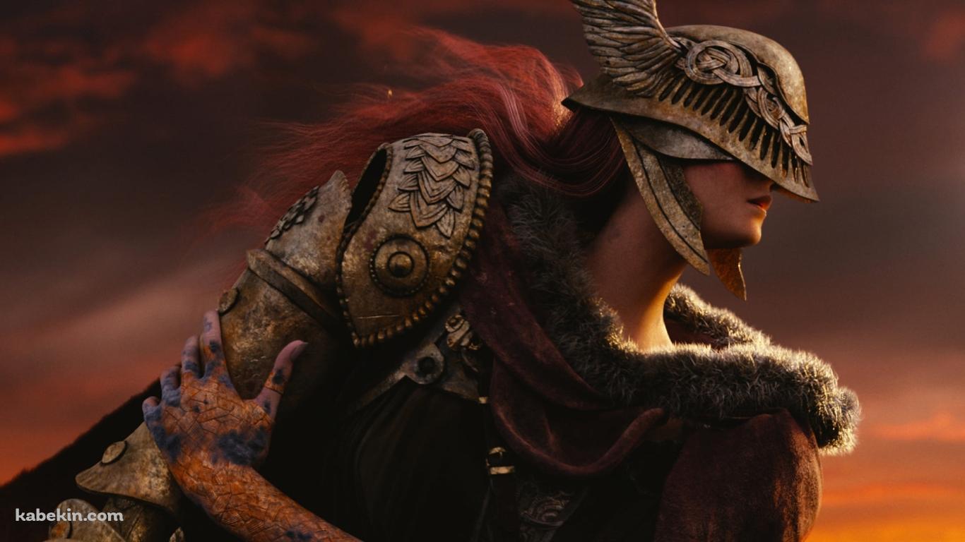 肩を抑えるかっこいいミケラの刃 マレニア / ELDENRINGの壁紙(1366px x 768px) 高画質 PC・デスクトップ用