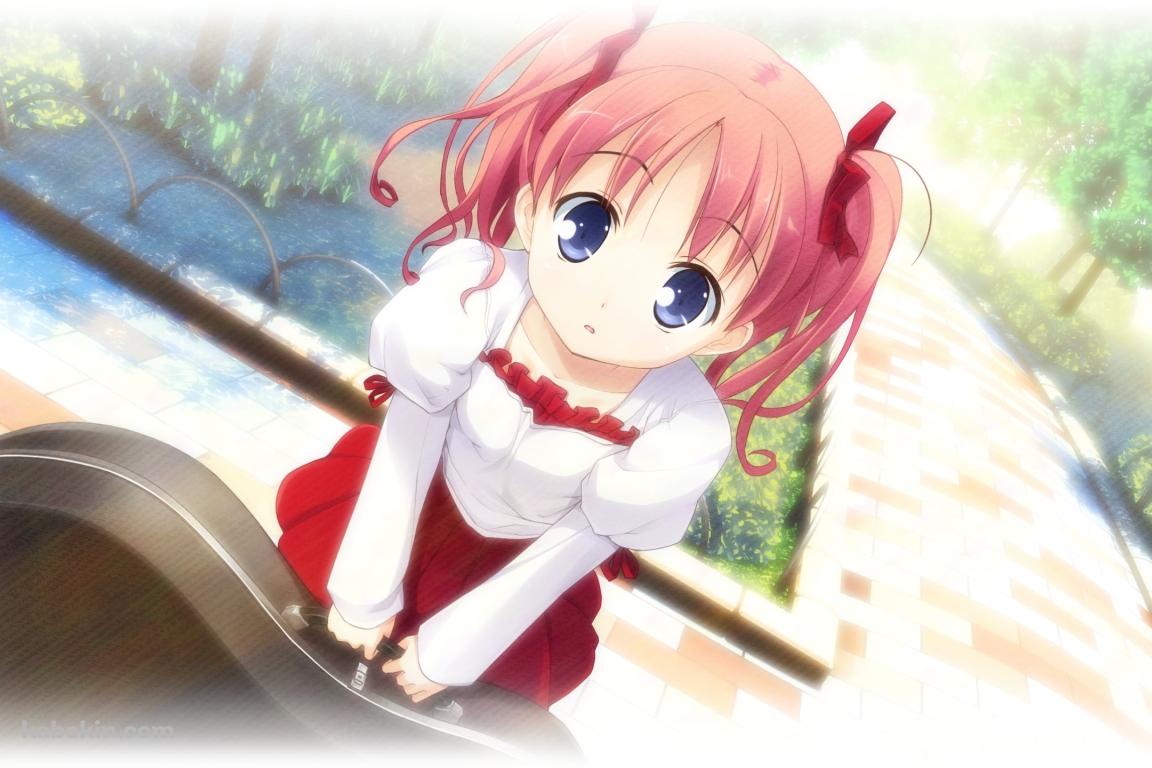 ギターケースを持つ可愛い野々宮 藍 / 春季限定ポコ・ア・ポコ!の壁紙(1152px x 768px) 高画質 PC・デスクトップ用