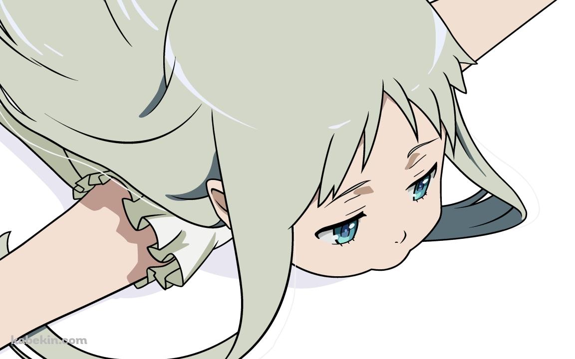 うつ伏せ状態の眠そうな本間芽衣子 / あの日見た花の名前を僕達はまだ知らない。の壁紙(1152px x 720px) 高画質 PC・デスクトップ用