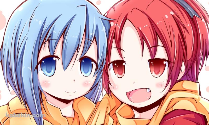 寄り添う佐倉杏子と美樹さやか / 魔法少女まどか☆マギカの壁紙(800px x 480px) 高画質 PC・デスクトップ用